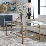 Katina Leaf Coffee Table - Gold by Uttermost - View 2