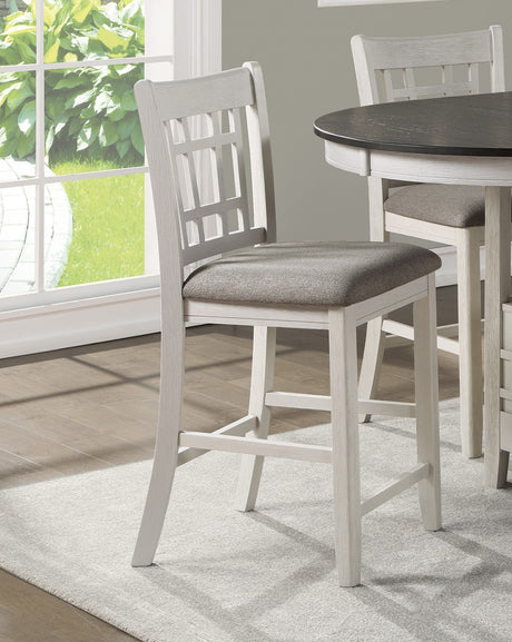 Traditional Design Antique White Finish Counter Height Dining Set 5pc Table w Extension Leaf and 4 Counter Height Chairs - sold by Home Elegance USA