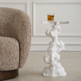 Remnant White Stone Drink Table by Uttermost - View 2