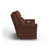 Bernard Power Reclining Loveseat With Power Headrest & Lumbar, Nailhead Trim | Flexsteel
