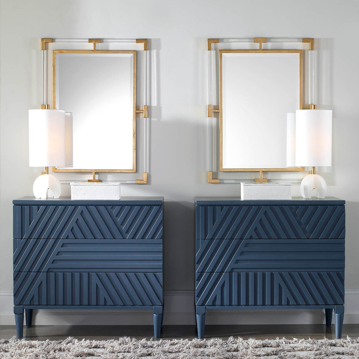 Balkan Modern Wall Mirror - Gold by Uttermost - View 2