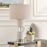 Maliyah Linen Table Lamp - White by Uttermost - View 1