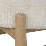 Acrobat Off-White Small Bench - Light Brown / White by Uttermost - View 5