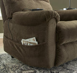 Ashley Chocolate Shadowboxer Power Lift Recliner - Chenille | Home Elegance USA