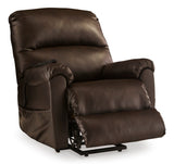 Ashley Chocolate Shadowboxer Power Lift Recliner - Faux Leather | Home Elegance USA