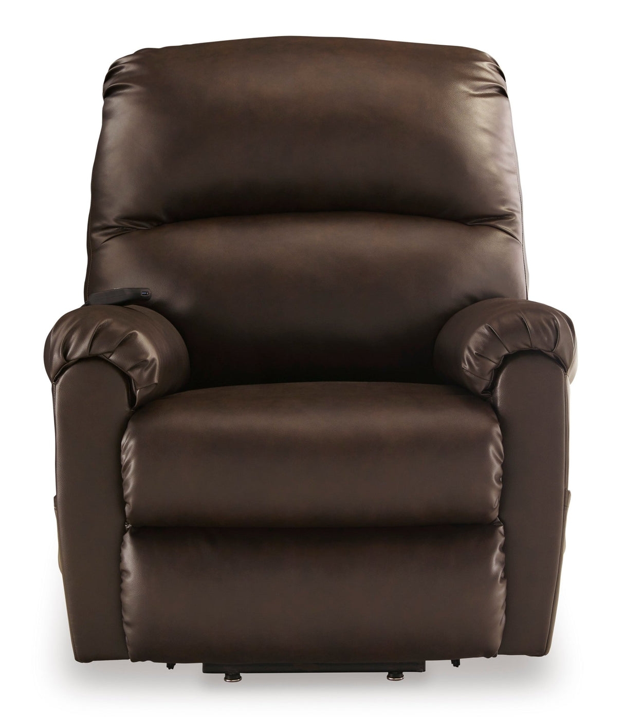 Ashley Chocolate Shadowboxer Power Lift Recliner - Faux Leather | Home Elegance USA