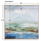 Lush Valley Framed Canvas - Light Blue by Uttermost - View 8