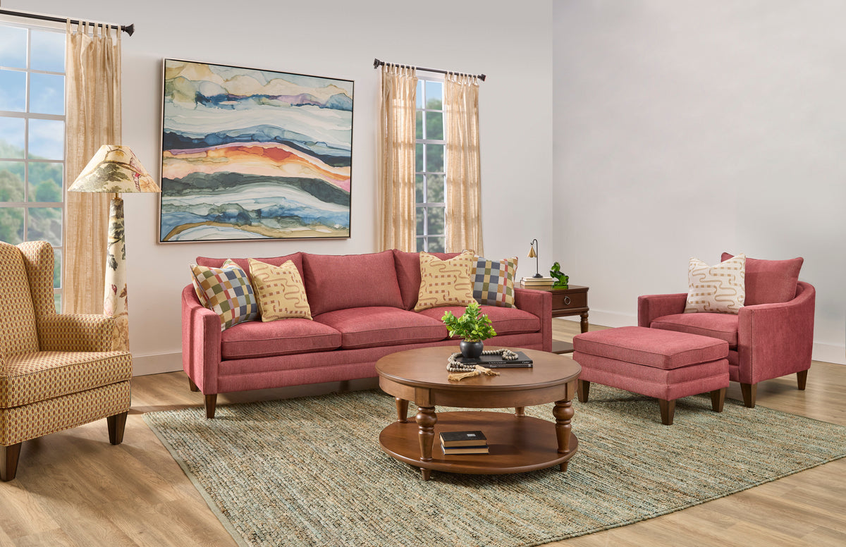 Eleanora Large Three-Cushion Sofa With Legs | Flexsteel