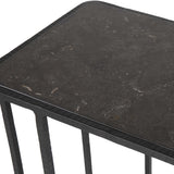 Cavern Stone & Iron Accent Table - Black by Uttermost - View 5