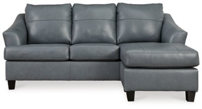 Ashley Steel Genoa Sofa Chaise - Leather | Home Elegance USA