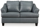 Ashley Steel Genoa Loveseat - Leather | Home Elegance USA