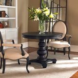 Brynmore Wood Grain Round Table - Black by Uttermost - View 3