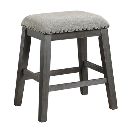 Gray Finish 5pc Counter Height Set Multifunctional Counter Height Table with 4 Stools Gray Chenille Upholstery Nailhead Trim Dining Room Furniture - sold by Home Elegance USA