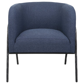 Jacobsen Barrel Chair Denim - Blue by Uttermost - View 1