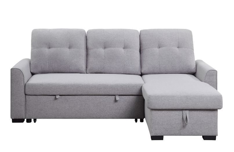 Amboise - Sectional Sofa - Light Gray Fabric - 55550 - Home Elegance USA - 4