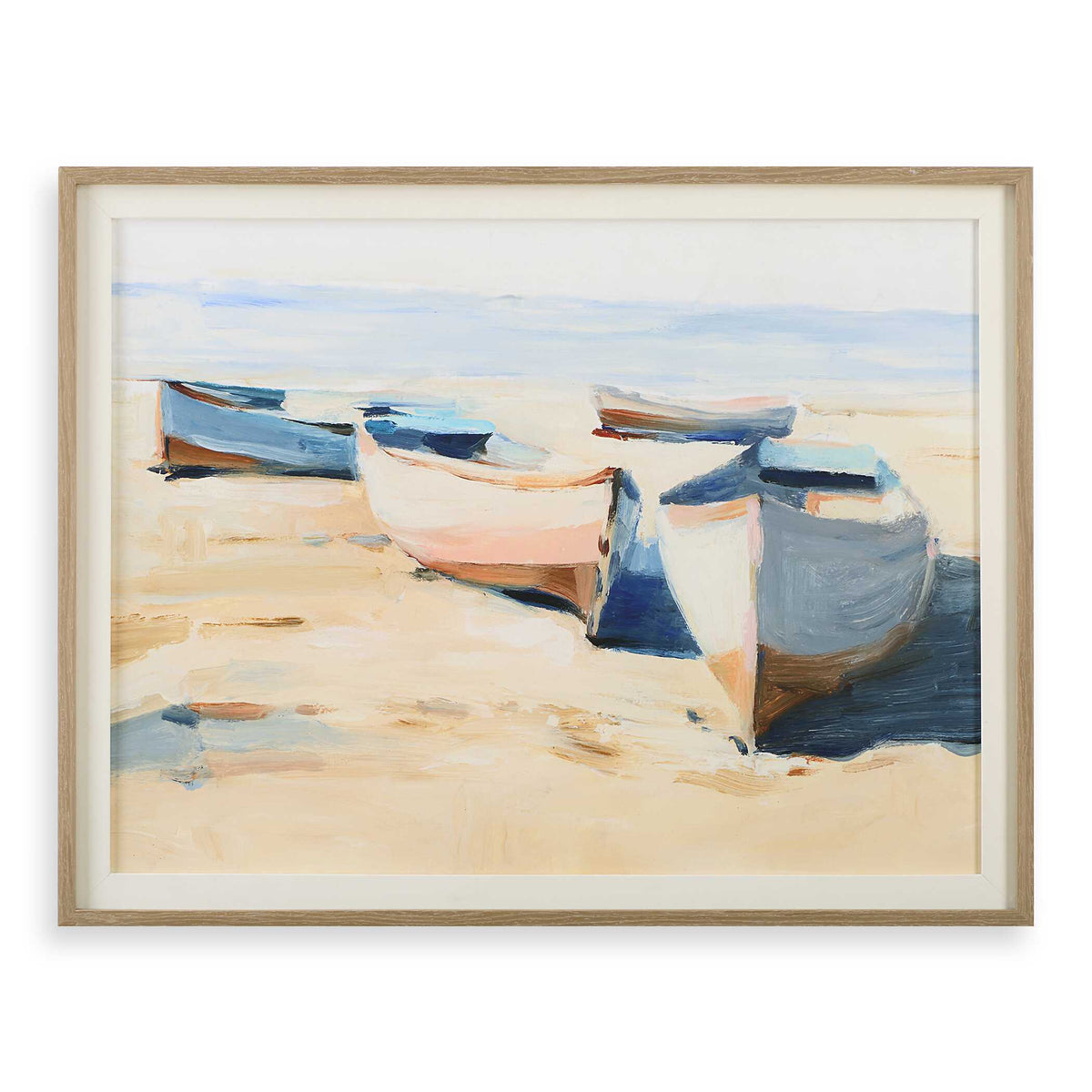 Beached Boats Framed Print - Light Brown by Uttermost - View 1