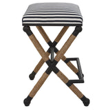 Braddock Backless Counter Stool - Black / White by Uttermost - View 4