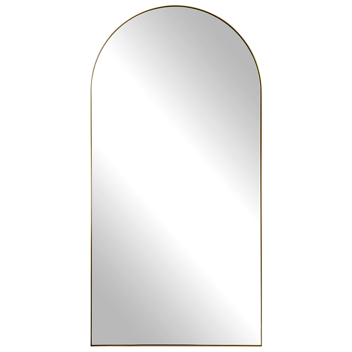 Crosley Arch Mirror Antique Brass - Yellow by Uttermost - View 1
