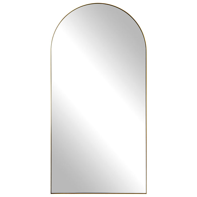 Crosley Arch Mirror Antique Brass - Yellow by Uttermost - View 1