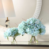 Tranquil Blooms In Glass Vases (Set of 2) - Blue by Uttermost - View 2