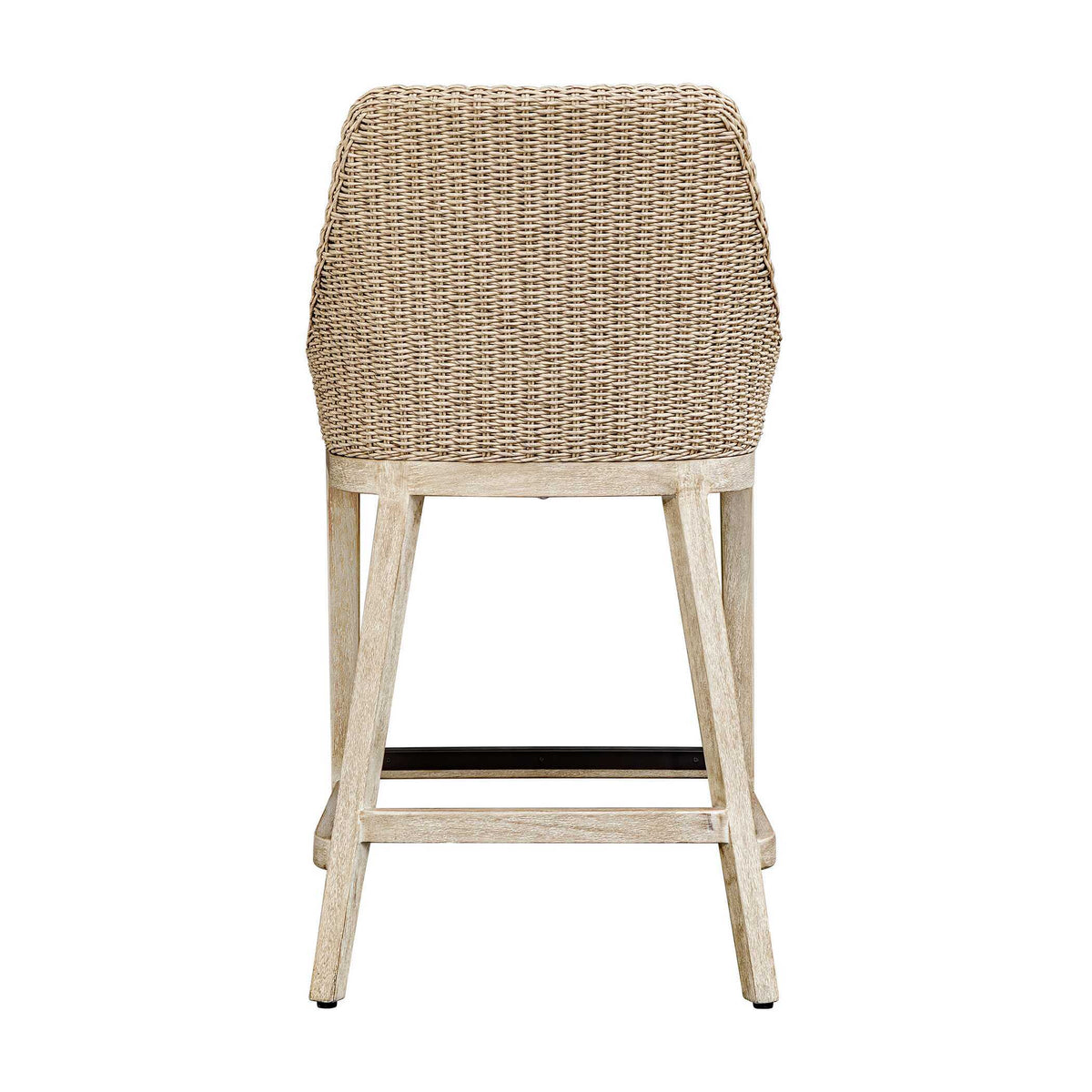 Paloma Outdoor Wicker Counter Stool Brown / Gray / White - Light Brown / White by Uttermost - View 12