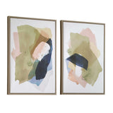 Abstract Afternoon Framed Canvases (Set of 2) - Blue / Green by Uttermost - View 4