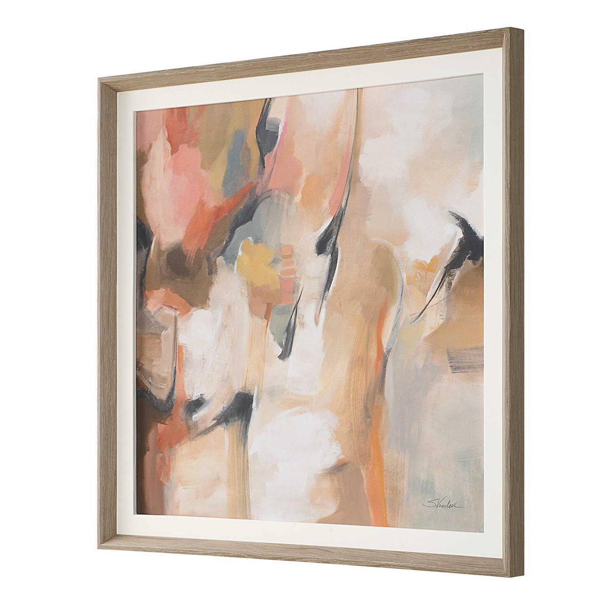Uphill Framed Abstract Print - Light Brown by Uttermost - View 4