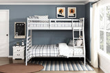 Twin over Full Bunk Bed 1pc Classic White Finish Youth Bedroom Furniture Durable Wood - sold by Home Elegance USA