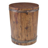 Ceylon Wine Barrel Side Table - Dark Brown by Uttermost - View 1