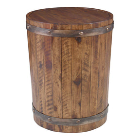 Ceylon Wine Barrel Side Table - Dark Brown by Uttermost - View 1