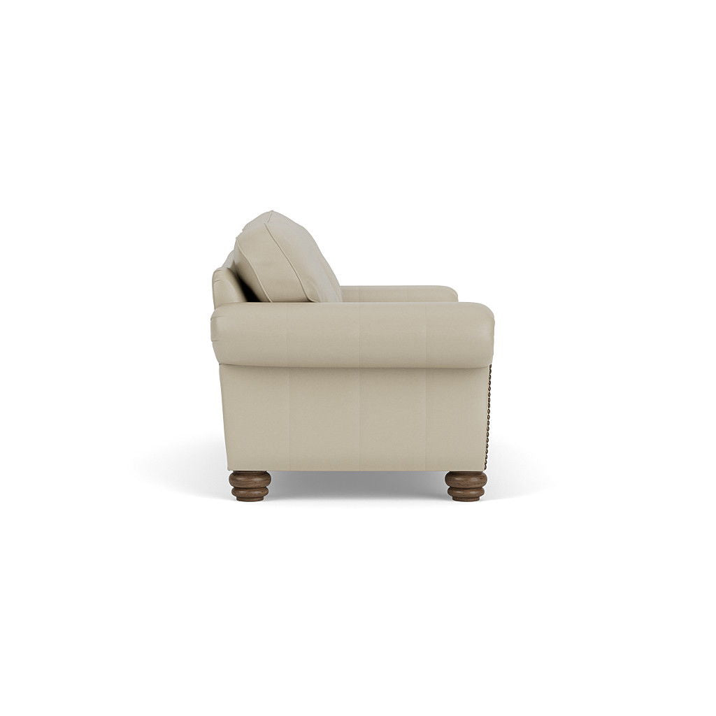 Bexley Leather Sofa, Nailhead Trim | Flexsteel