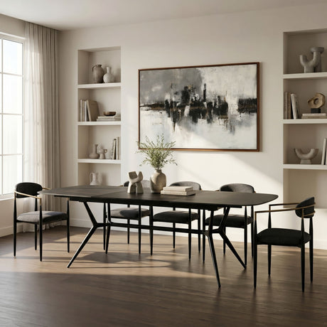 Modrest Suzie - Modern Ceramic + Black Ash Extendable Dining Table