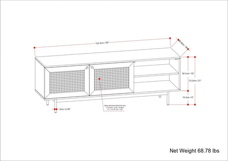 Reeves TV Media Stand - sold by Home Elegance USA
