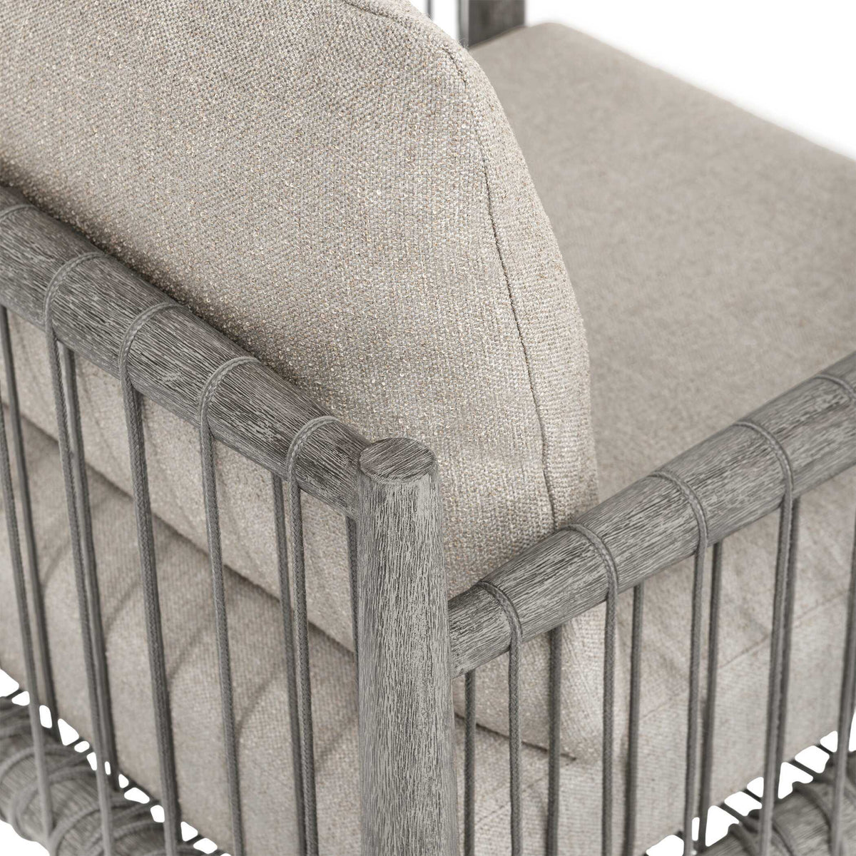 Borneo Outdoor Dining Chair Dove - Light Gray by Uttermost - View 6
