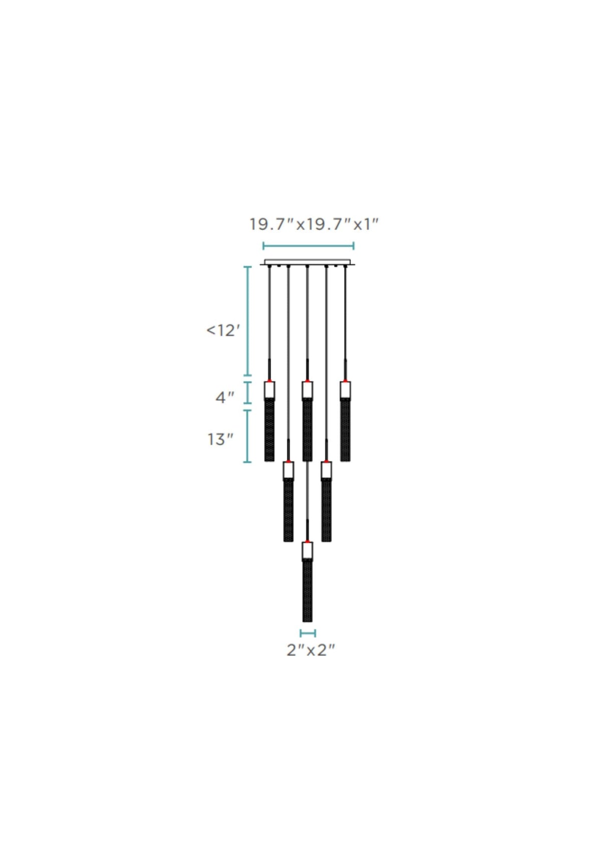 Rectangular Crystal Chandelier // XL 13 Light  | Finesse