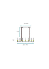 12 Light Rectangular Crystal Dianyi LED Chandelier // Silver  | Finesse -  Home Elegance USA