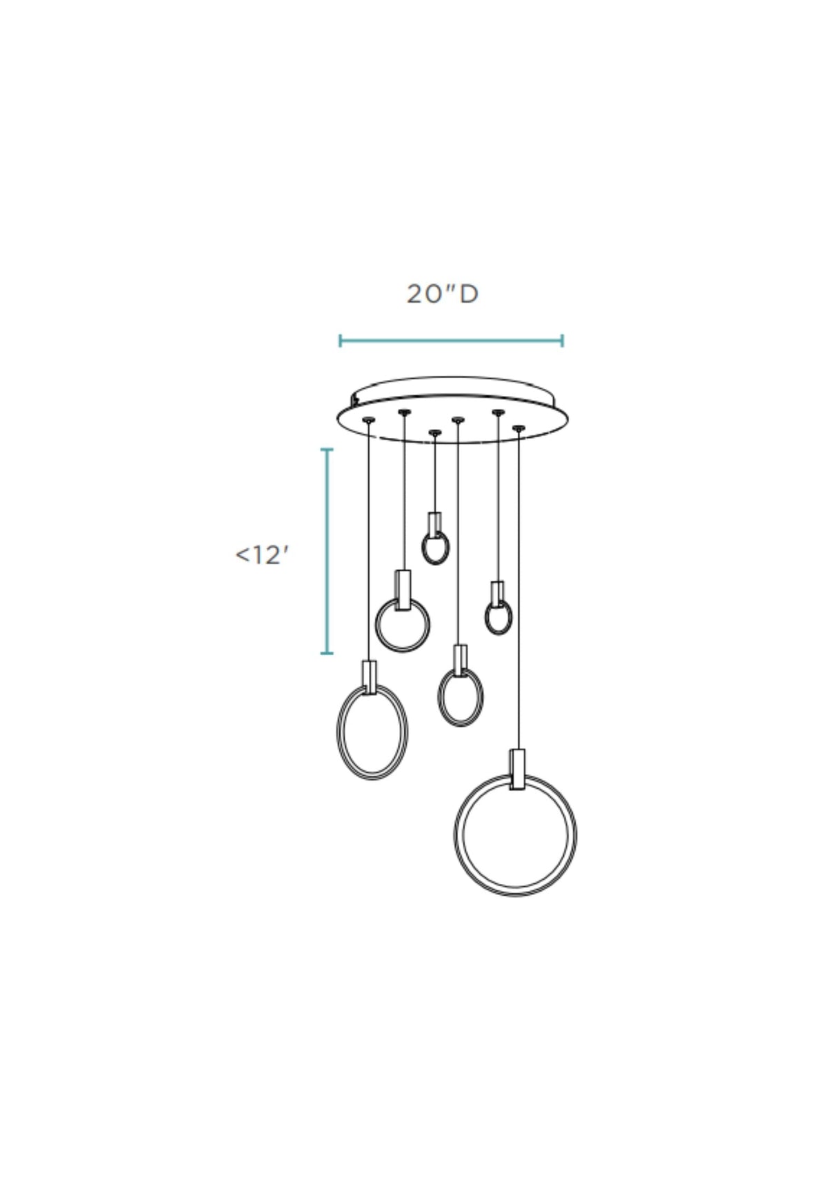 Hong Kong LED Circular Chandelier // Chrome  | Finesse - Home Elegance USA