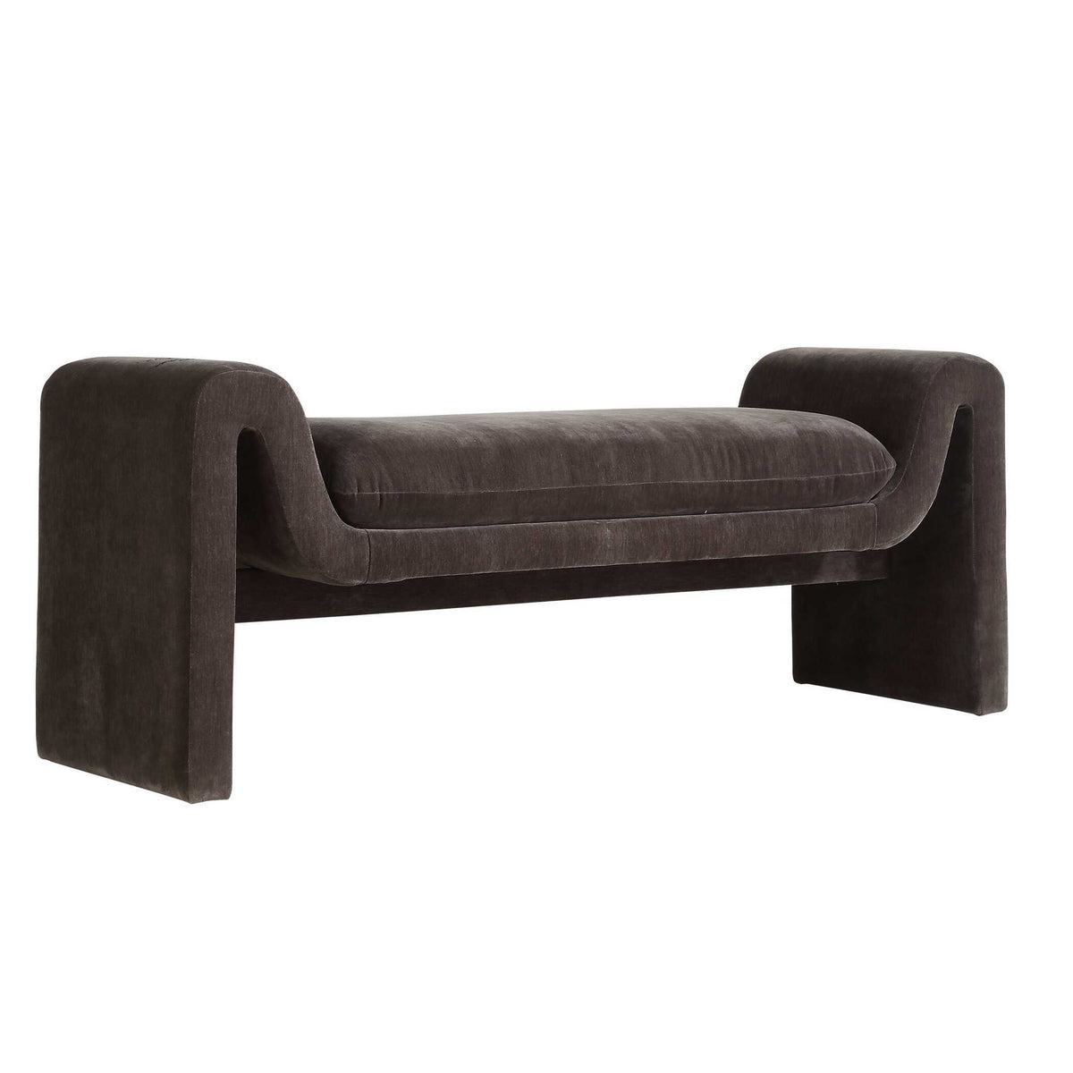 Manson Modern Bench Charcoal - Dark Gray by Uttermost - View 5