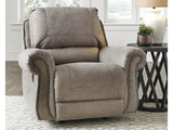 Olsberg Rocker Recliner in Steel 4870125 - Faux Leather - Reclining Chairs 4-  Home Elegance USA