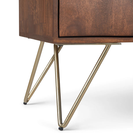 Hunter 60 inch Wide Solid Mango Wood TV Stand in Urban Brown For TVs up to 65 inches - sold by Home Elegance USA