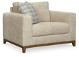 Ashley Desert Parklynn Chair and a Half - Chenille | Home Elegance USA