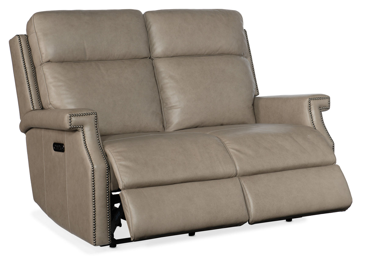 Vaughn Zero Gravity Loveseat With Power Headrest - Gray by Hooker Furniture - View 4