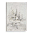 Hours In Silence Abstract Art - Gray / White by Uttermost - View 1