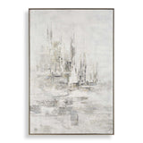 Hours In Silence Abstract Art - Gray / White by Uttermost - View 1