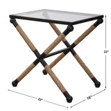 Braddock Coastal Accent Table - Black / Beige by Uttermost - View 6
