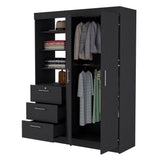 Tempe 3 Drawers Armoire, 3-Tier Shelf, 2-Door - sold by Home Elegance USA
