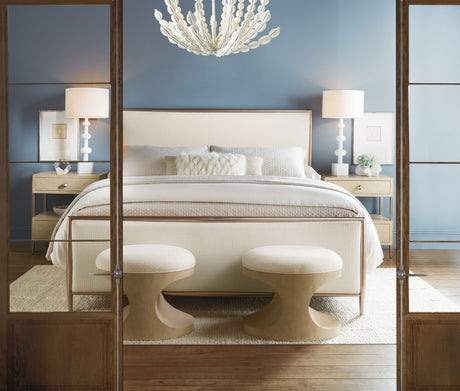 Westwood California King Upholstered Metal Bed - Beige / Gold by Hooker Furniture - View 4