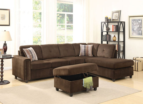 Belville - Sectional Sofa (Reversible w/Pillows) | Home Elegance USA