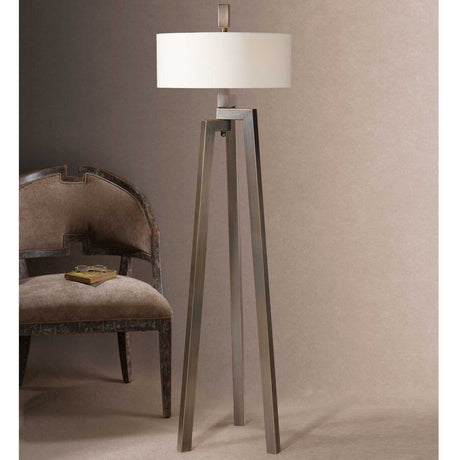 Mondovi Modern Floor Lamp - Dark Brown / Beige by Uttermost - View 4