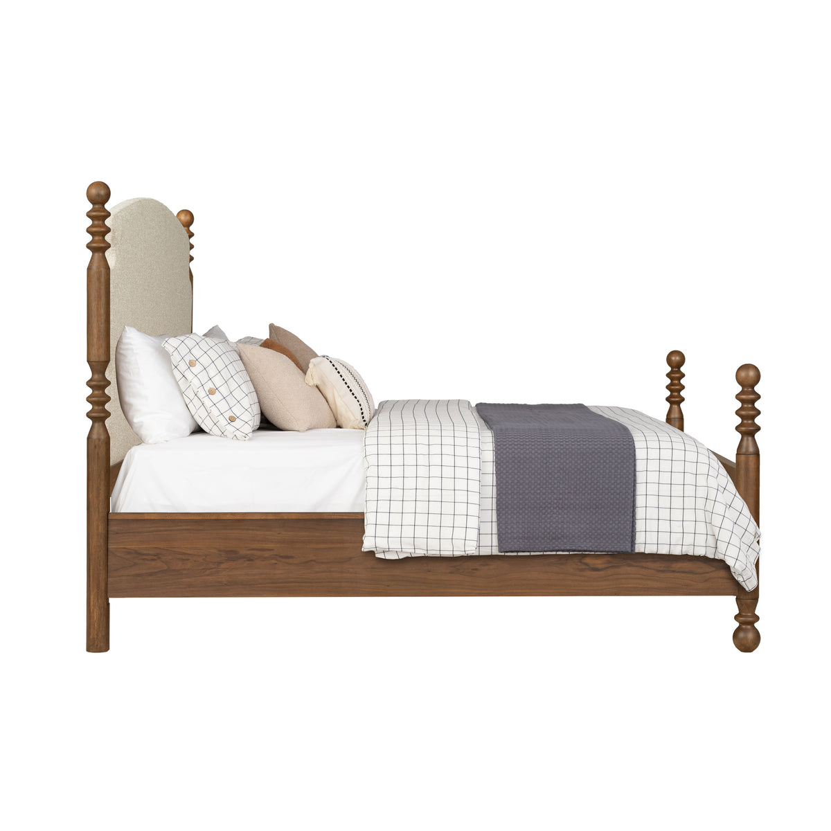 Azalea King Upholstered Bed - Walnut | Flexsteel